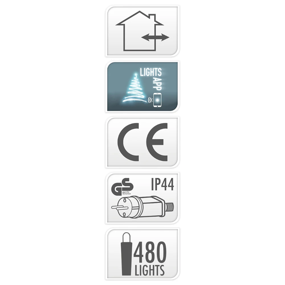 LED-Lichterkette 53 M Mit App-Steuerung Und 480 LED Weiß 6 LED-Lichterkette 53 M Mit App-Steuerung Und 480 LED Weiß – Bild 4