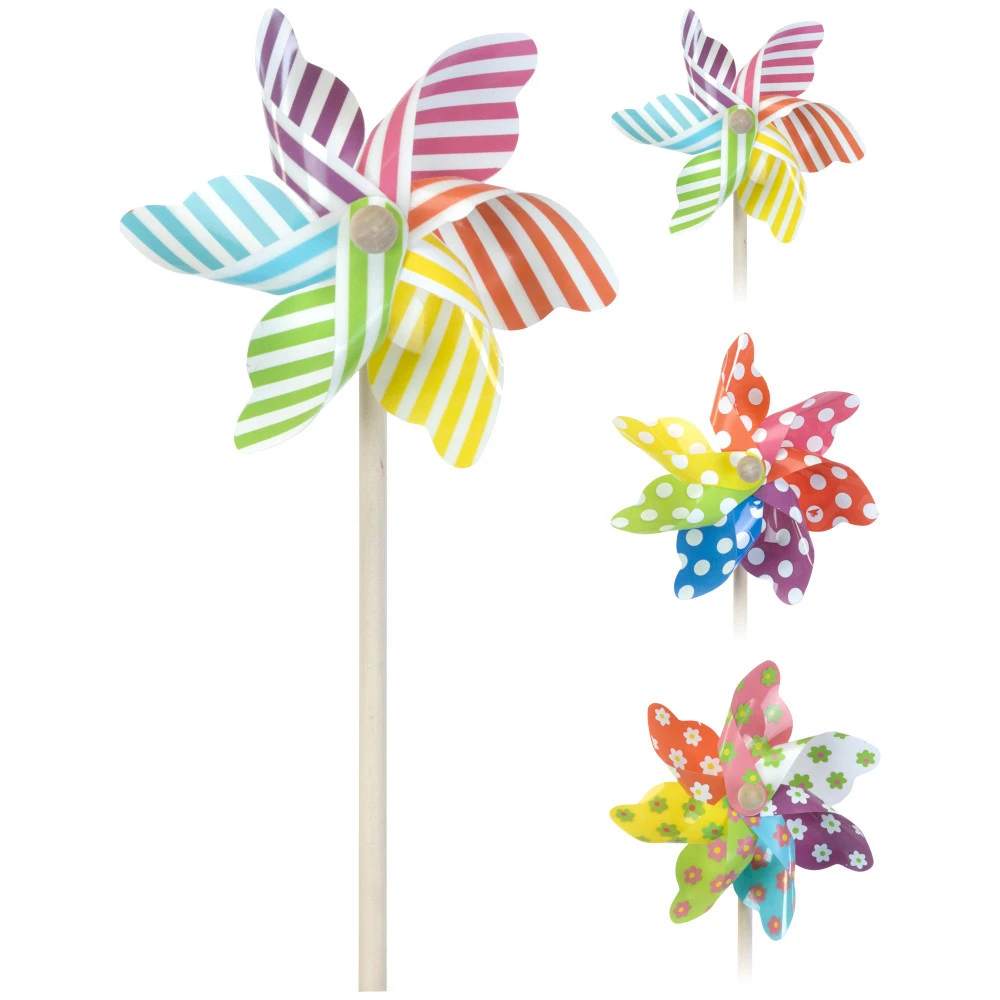 Windrad 22 X 55 Cm In Verschiedenen Ausführungen Mit Holzstab 3 Windrad 22 X 55 Cm In Verschiedenen Ausführungen Mit Holzstab