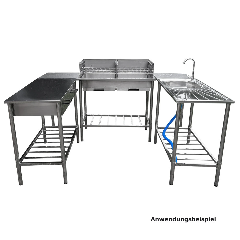 Country Life Waschtisch Aus 18/10 Edelstahl Mit Armatur Und Abflusschlauch 4 Country Life Waschtisch Aus 18/10 Edelstahl Mit Armatur Und Abflusschlauch – Bild 2