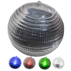 LED Solar Schwimmkugel Ø 8 Cm Aus Kunststoff Mit Farbwechsel