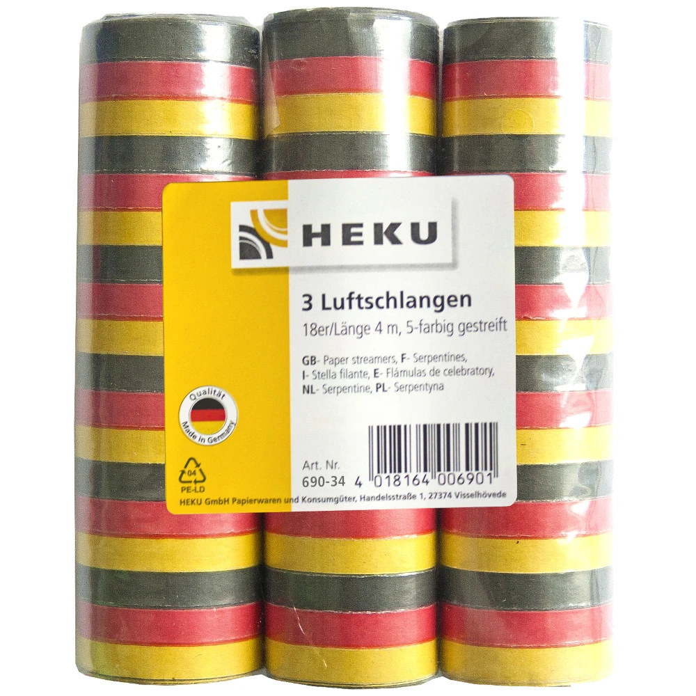 Luftschlangen 3 X 18er 4 M, Deutschland 3 Luftschlangen 3 X 18er 4 M, Deutschland