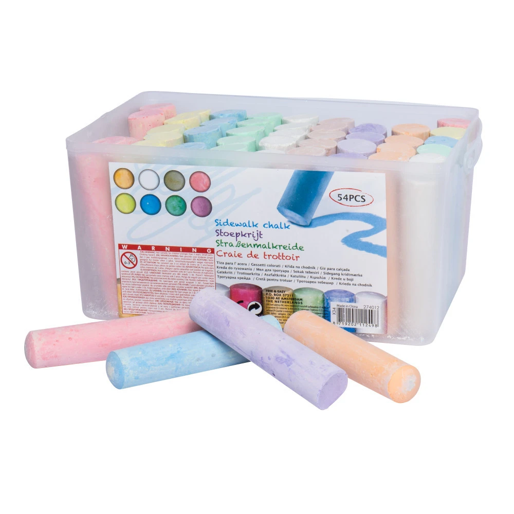 Straßenmalkreiden Im XXL-Format 54 Stück 3 Straßenmalkreiden Im XXL-Format 54 Stück