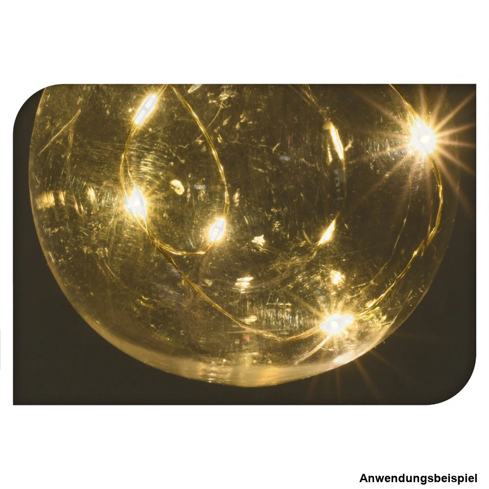 LED-Lichterkette 11 M Batteriebetrieben Mit 20 Kugeln Und 60 LEDs 4 LED-Lichterkette 11 M Batteriebetrieben Mit 20 Kugeln Und 60 LEDs – Bild 2