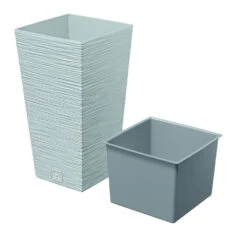 Prosperplast Pflanztopf Furu Square 345x345x660mm Grau