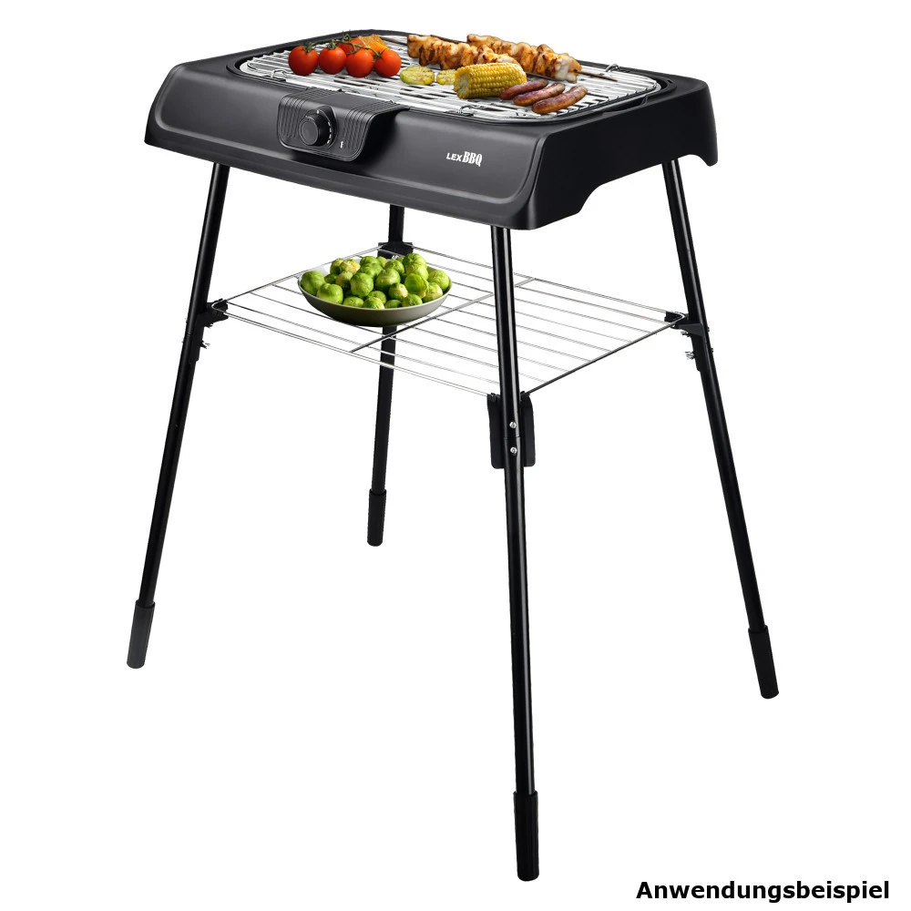 2in1 Tisch- Und Standgrill Elektrisch Mit 2000 W In Schwarz 5 2in1 Tisch- Und Standgrill Elektrisch Mit 2000 W In Schwarz – Bild 3