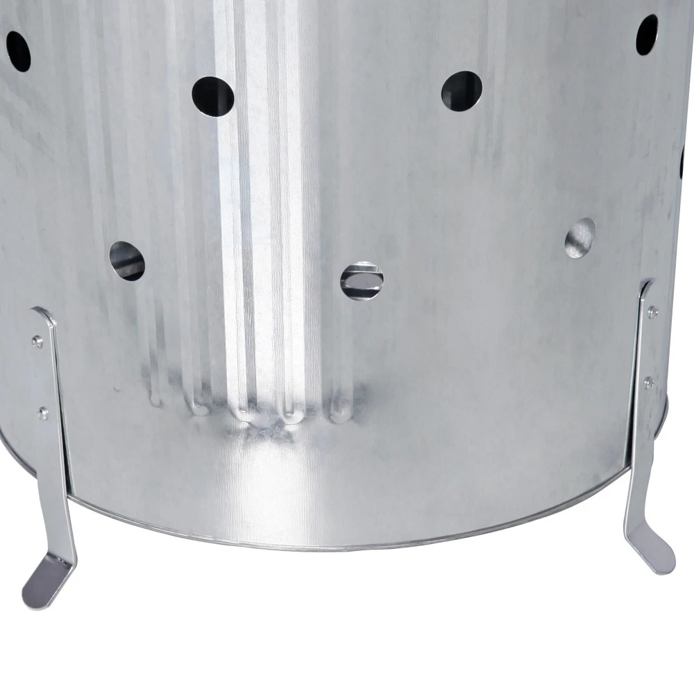 Feuertonne 75 Liter Aus Stahl Mit Deckel Und Luftlöcher 5 Feuertonne 75 Liter Aus Stahl Mit Deckel Und Luftlöcher – Bild 3