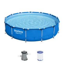 Bestway Steel Pro Frame Pool Set Rund Mit Filterpumpe