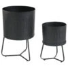 Blumentopf-Set 2-teilig Aus Grauem Eisen Mit Gestell 1 Blumentopf-Set 2-teilig Aus Grauem Eisen Mit Gestell -Prosper Garten Geschaft Z0zWx1zbEU8IOr 1280x1280