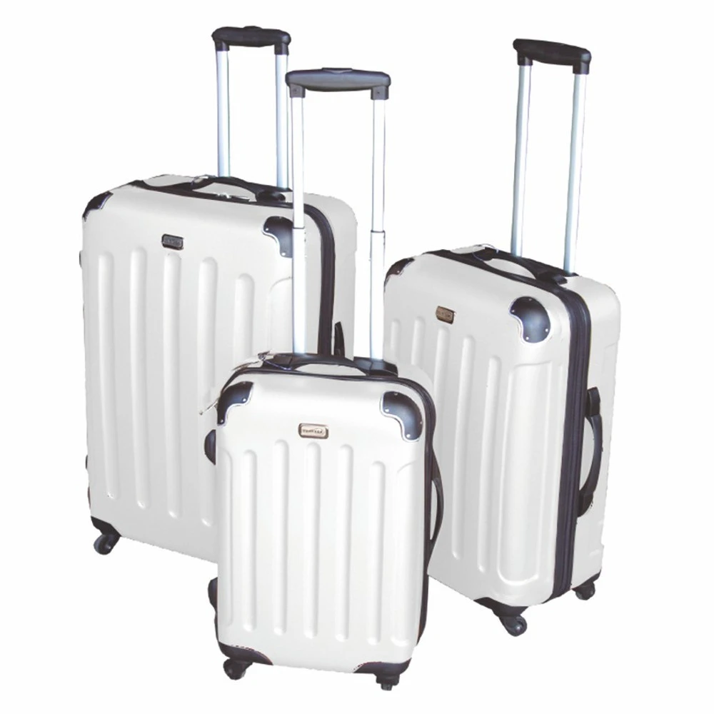 Hartschalenkoffer Set 3-teilig In Weiß, Mit Verstärkten Ecken Und Rundum-Reißverschluss 3 Hartschalenkoffer Set 3-teilig In Weiß, Mit Verstärkten Ecken Und Rundum-Reißverschluss