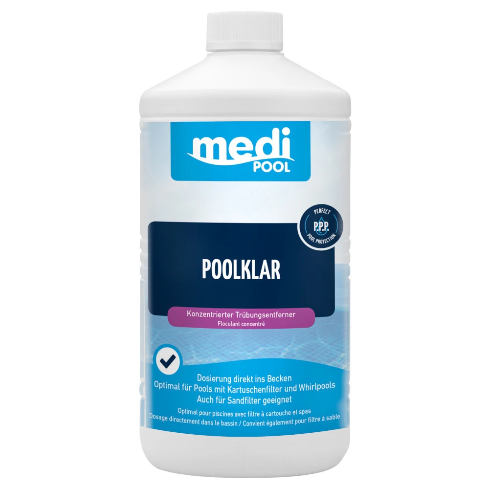 MediPOOL Poolklar 1 Liter, Poolwasser-Pflege Gegen Trübung 3 MediPOOL Poolklar 1 Liter, Poolwasser-Pflege Gegen Trübung