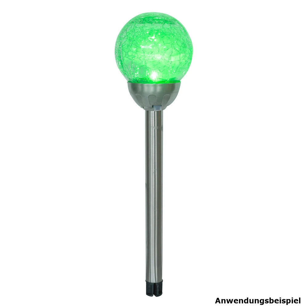 LED Solarleuchte Ø 10 Cm Farbwechselnd Aus Glas 5 LED Solarleuchte Ø 10 Cm Farbwechselnd Aus Glas – Bild 3