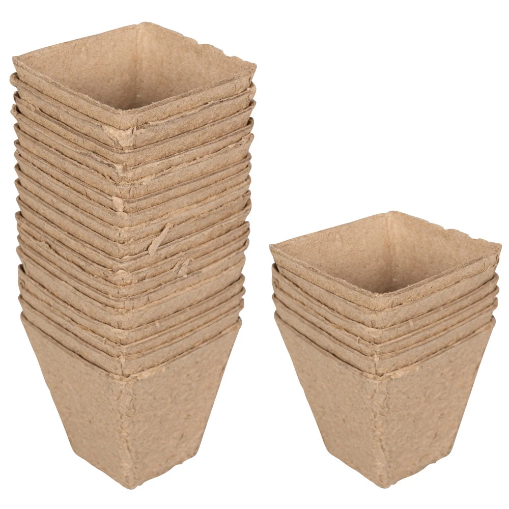 Anzuchttöpfe 8 X 8 Cm Quadratisch, 24 Stück, Papier 3 Anzuchttöpfe 8 X 8 Cm Quadratisch, 24 Stück, Papier