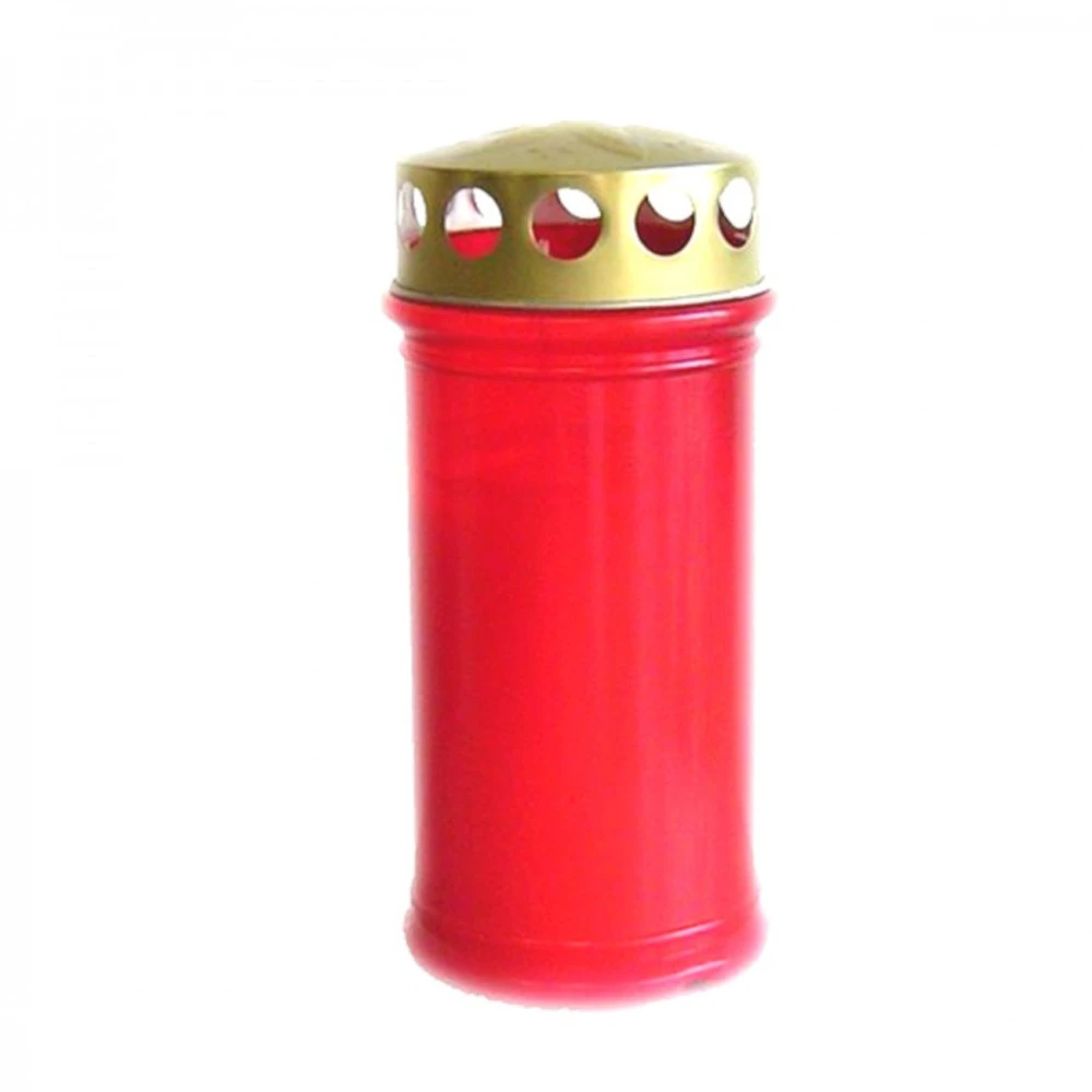 Grablicht Ø 5,5 X 12 Cm 120 G Aus Rotem Kunststoff Mit Golddeckel 3 Grablicht Ø 5,5 X 12 Cm 120 G Aus Rotem Kunststoff Mit Golddeckel