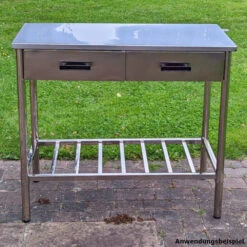 Country Life Arbeitstisch Aus Edelstahl 18/10 Mit Zwei Schubladen -Prosper Garten Geschaft ZDdJurooEk1fDZ 1280x1280