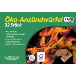GERMANIA Grillanzünder Würfelförmig 32 Stück Aus Holz Und Wachs