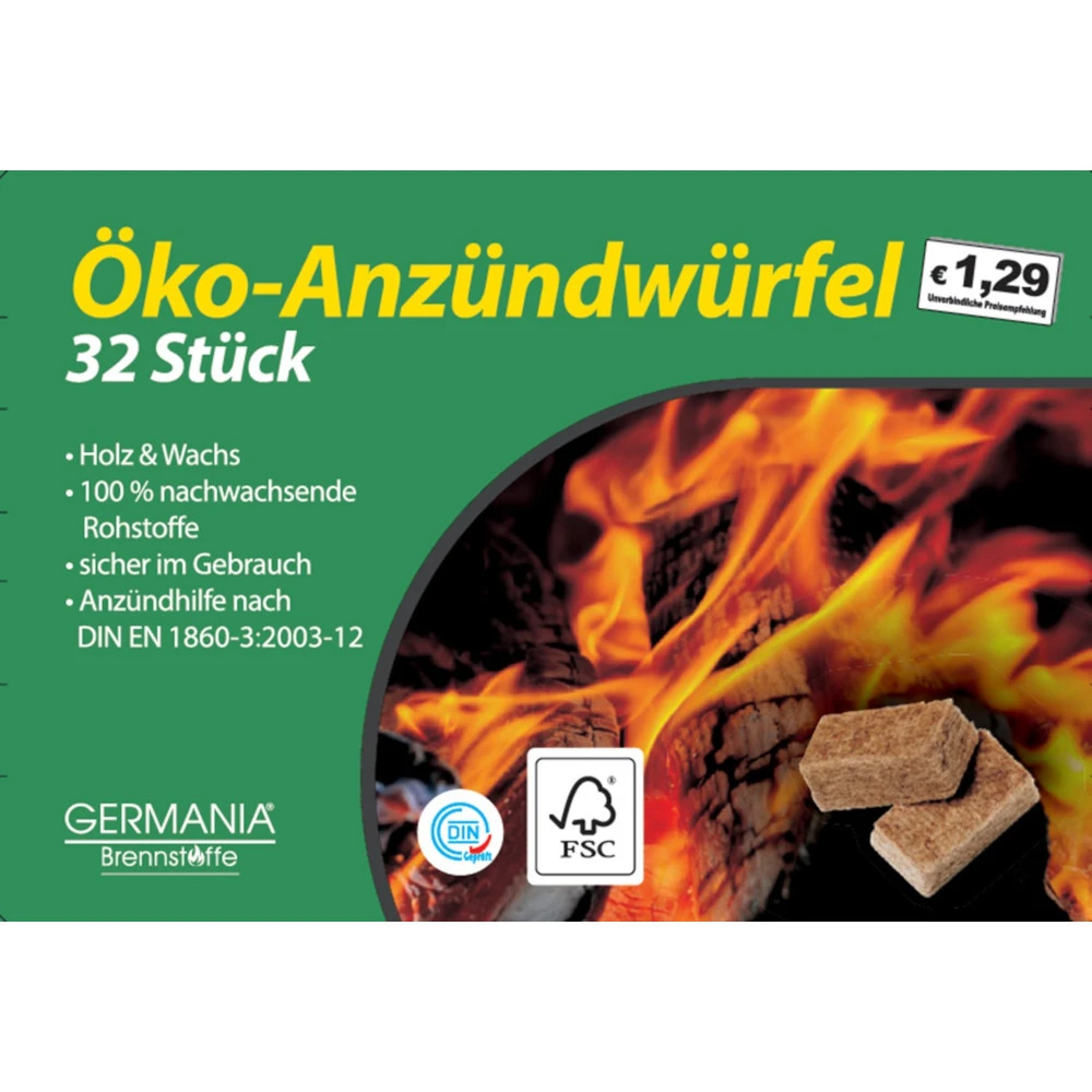 GERMANIA Grillanzünder Würfelförmig 32 Stück Aus Holz Und Wachs 3 GERMANIA Grillanzünder Würfelförmig 32 Stück Aus Holz Und Wachs