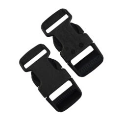 Patentschnallen 25 Mm, Kunststoff, 2 Stück, Schwarz