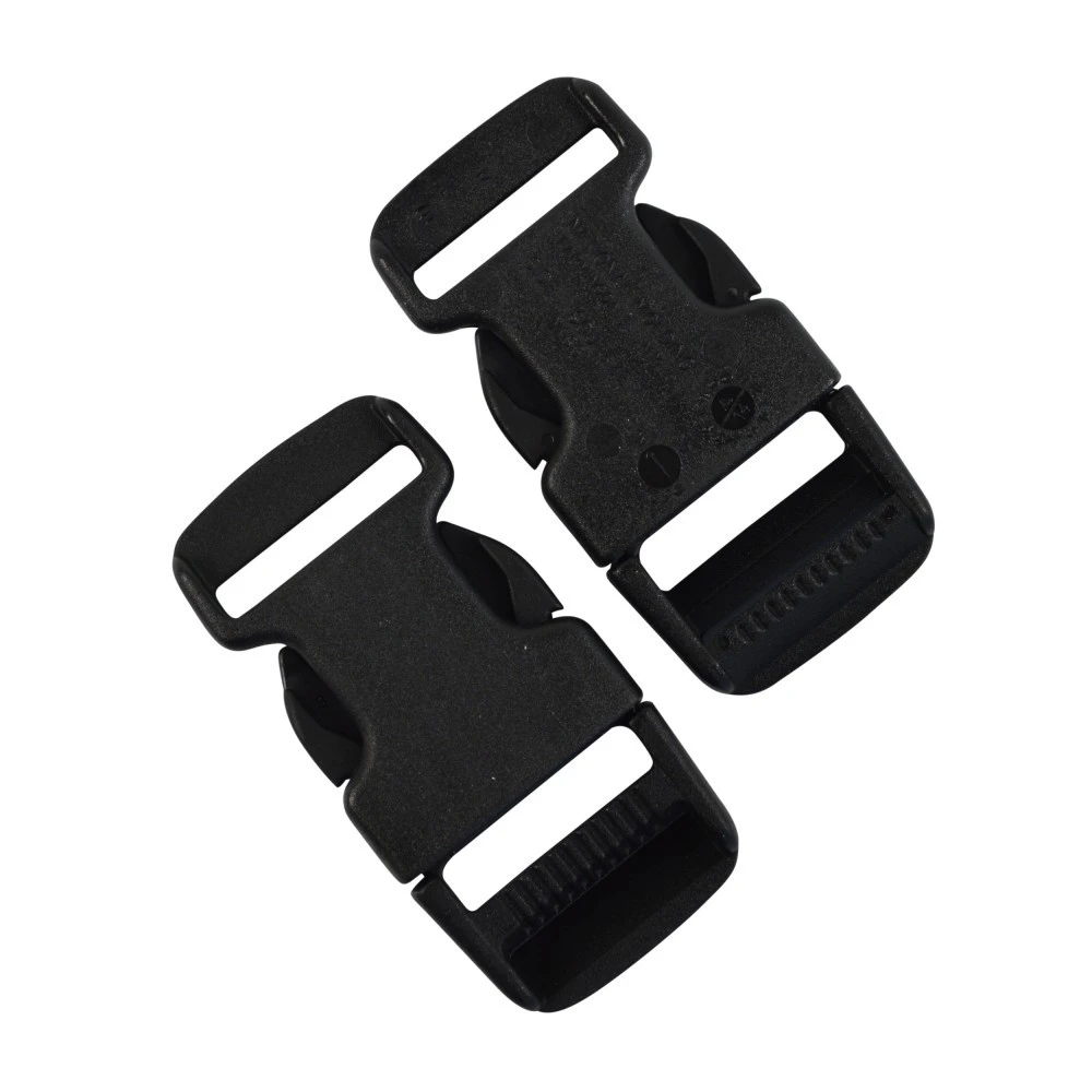 Patentschnallen 25 Mm, Kunststoff, 2 Stück, Schwarz 3 Patentschnallen 25 Mm, Kunststoff, 2 Stück, Schwarz