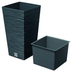 Prosperplast Pflanztopf Furu Square 265x265x500mm Anthrazit