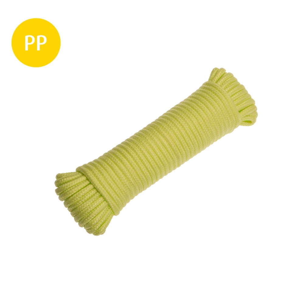 Zeltleine Glow 4 Mm, 15 M, Neongelb 3 Zeltleine Glow 4 Mm, 15 M, Neongelb