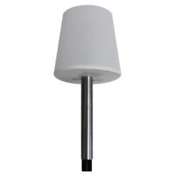 Solar-Stablampe 41,5 Cm Mit Schirm Aus Edelstahl