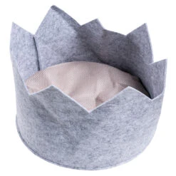 Haustierliegeplatz Krone Ø 36 X 24 Cm Aus Filz Mit Kissen