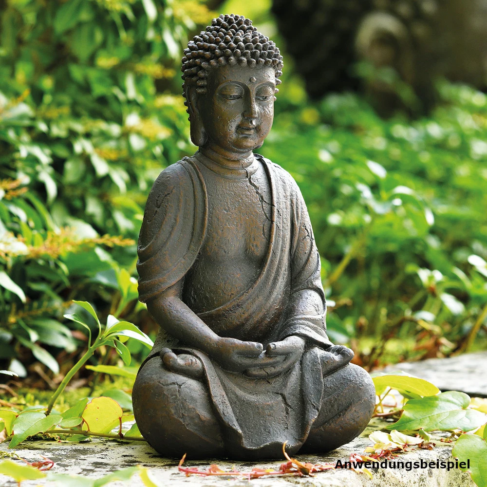 Dekofigur Buddha 25 Cm Sitzend Aus Polyresin In Braun 4 Dekofigur Buddha 25 Cm Sitzend Aus Polyresin In Braun – Bild 2