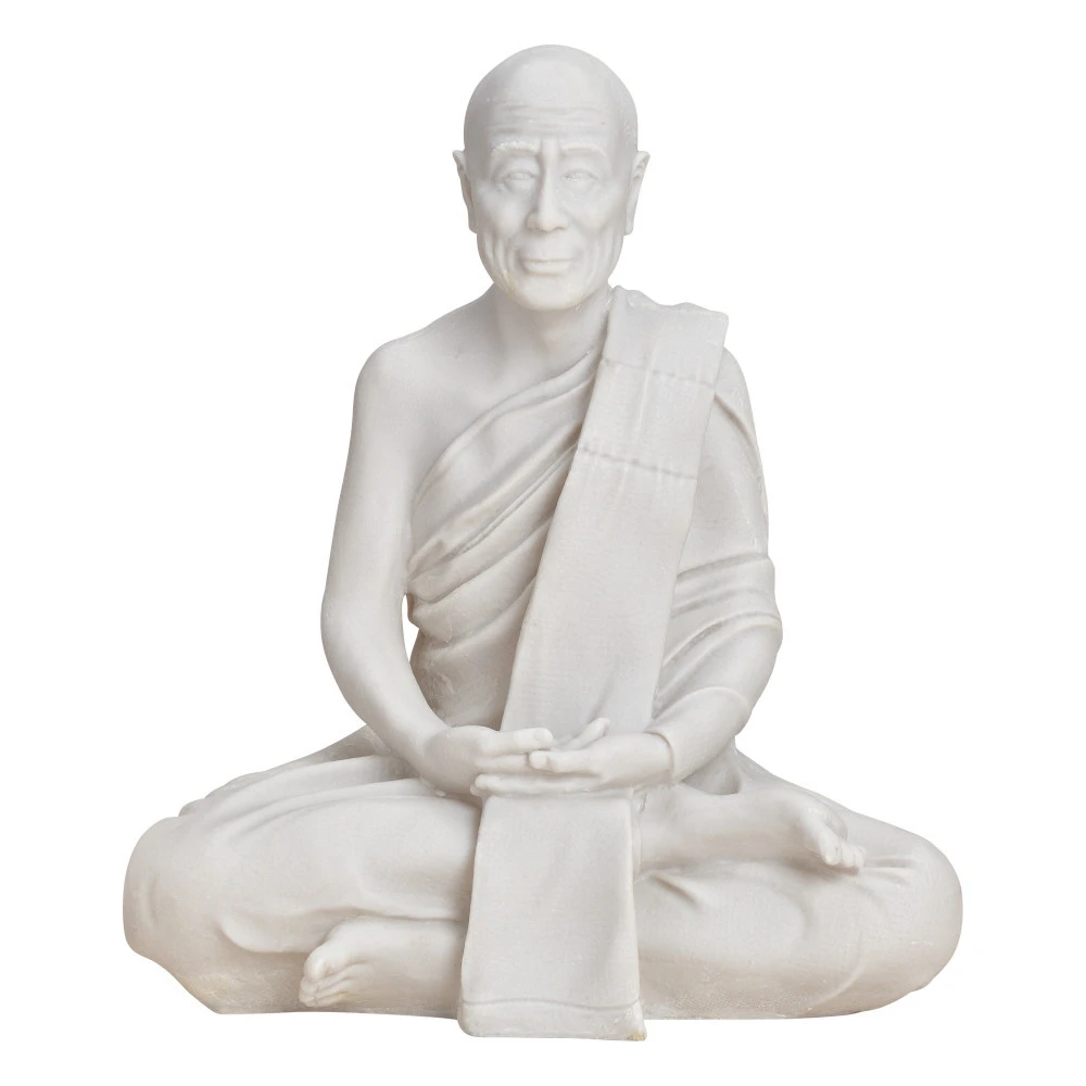 Dekofigur Mönch 30 Cm Sitzend Aus Polyresin In Weiß, Bemalbar 3 Dekofigur Mönch 30 Cm Sitzend Aus Polyresin In Weiß, Bemalbar