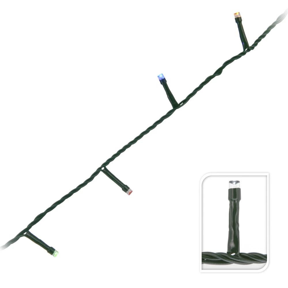 LED-Lichterkette Mit 120 Kaltweißem Und Buntem LEDs, 8 Funktionen Und Timer 3 LED-Lichterkette Mit 120 Kaltweißem Und Buntem LEDs, 8 Funktionen Und Timer