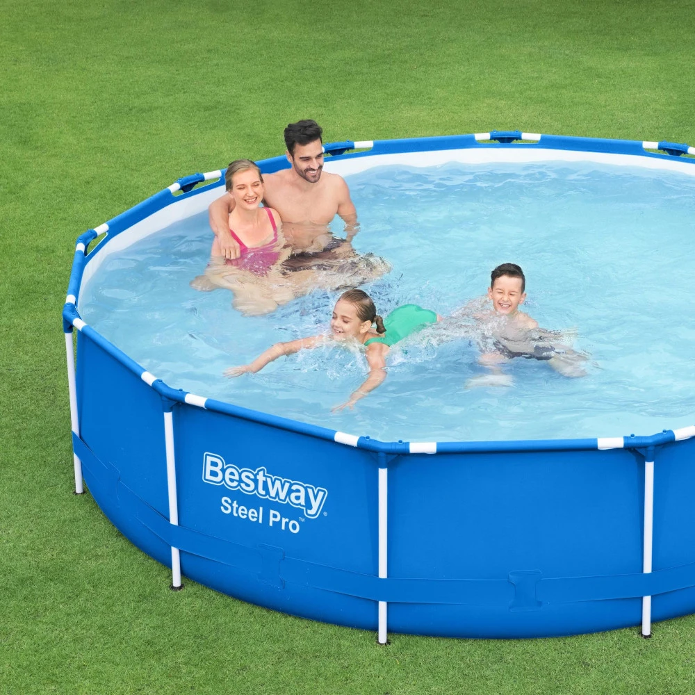 Bestway Steel Pro Frame Pool Set Rund Mit Filterpumpe 7 Bestway Steel Pro Frame Pool Set Rund Mit Filterpumpe – Bild 5