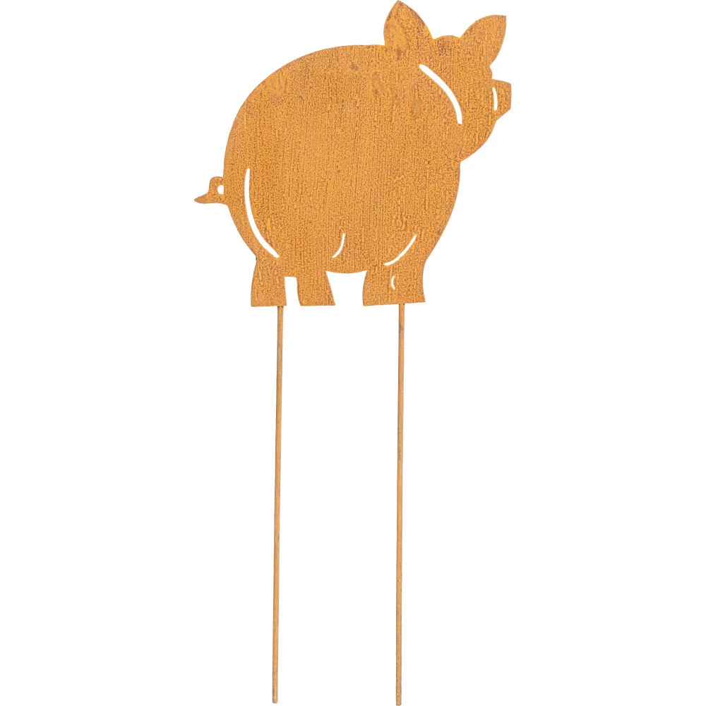 Gartenstecker Schwein Ca. 45 Cm Hoch In Rost-Optik 5 Gartenstecker Schwein Ca. 45 Cm Hoch In Rost-Optik – Bild 3