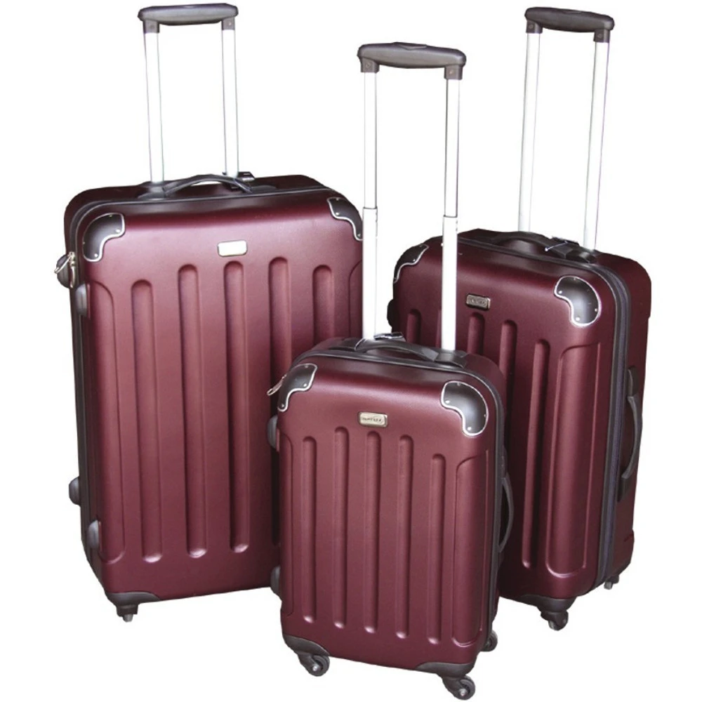 Trolley Set 3tlg Burgundrot ABS Hartschale Polycarbonat Inklusive Schloss 3 Trolley Set 3tlg Burgundrot ABS Hartschale Polycarbonat Inklusive Schloss