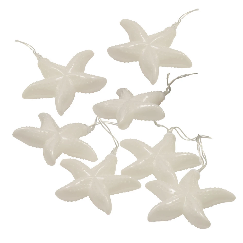 LED-Lichterkette 120 Cm Mit Seesternmotiv, 10 LEDs Und Timerfunktion 3 LED-Lichterkette 120 Cm Mit Seesternmotiv, 10 LEDs Und Timerfunktion