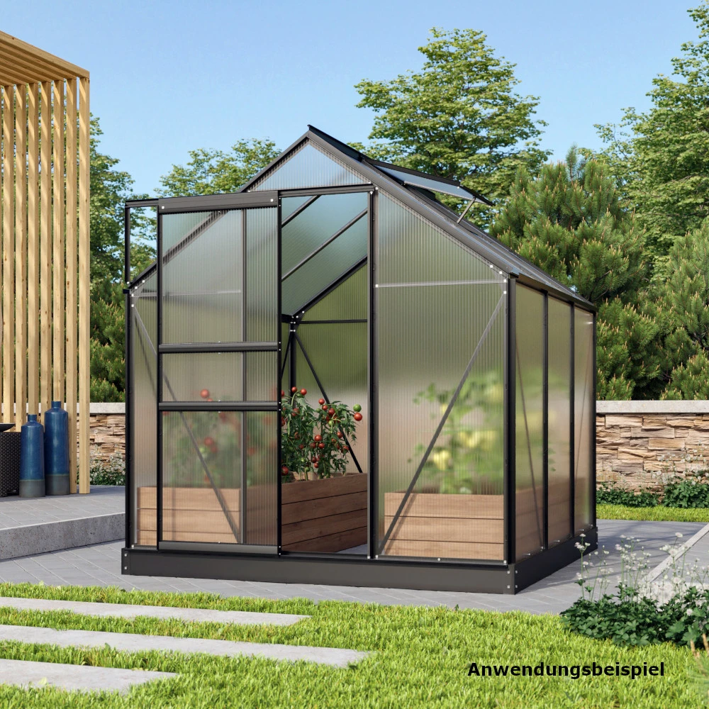 Vitavia Gewächshaus Venus 3800 HKP 4 Mm Schwarz 4 Vitavia Gewächshaus Venus 3800 HKP 4 Mm Schwarz – Bild 2