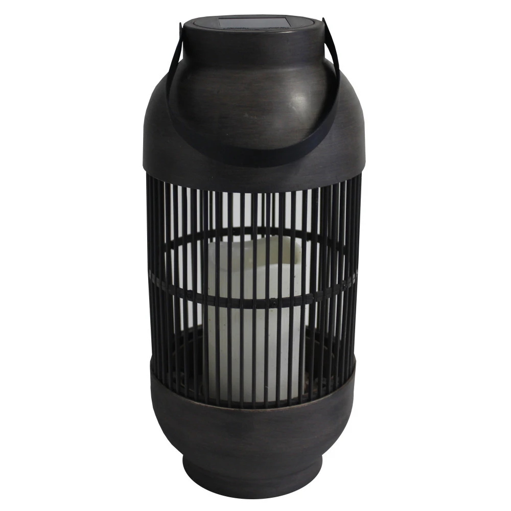 Solarlaterne Aus Kunststoff Mit LED-Kerze 3 Solarlaterne Aus Kunststoff Mit LED-Kerze