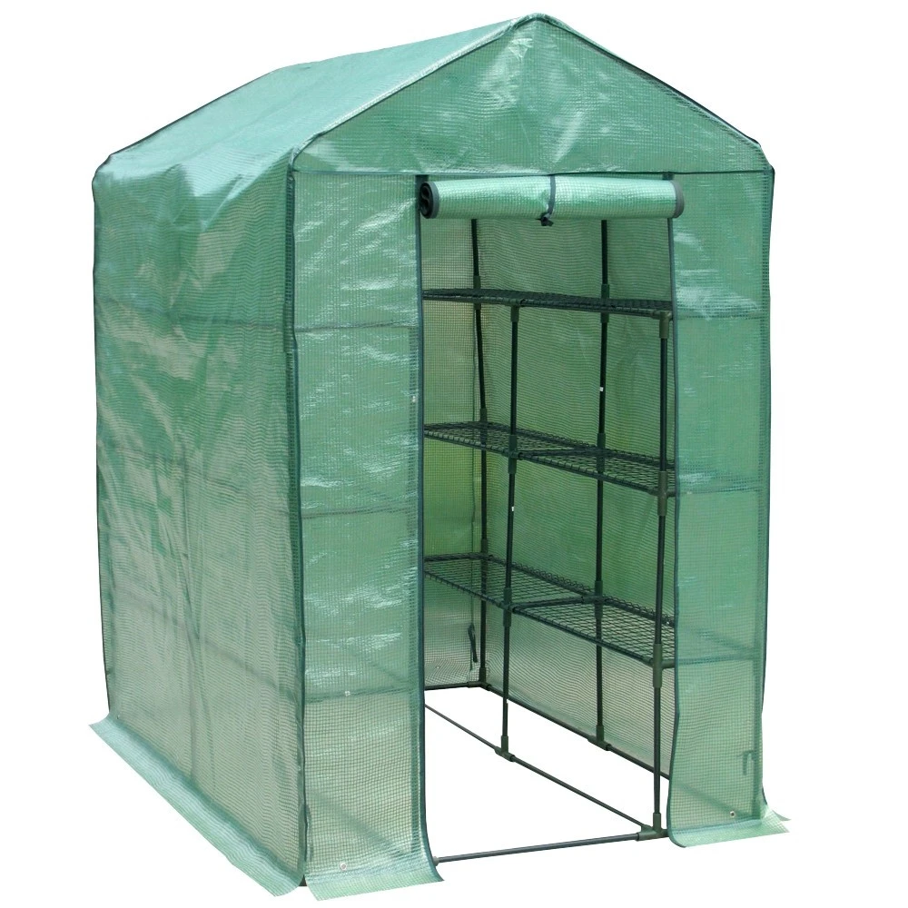 Walk-In Gewächshaus 120 X 170 X 200 Cm PVC In Grün 3 Walk-In Gewächshaus 120 X 170 X 200 Cm PVC In Grün