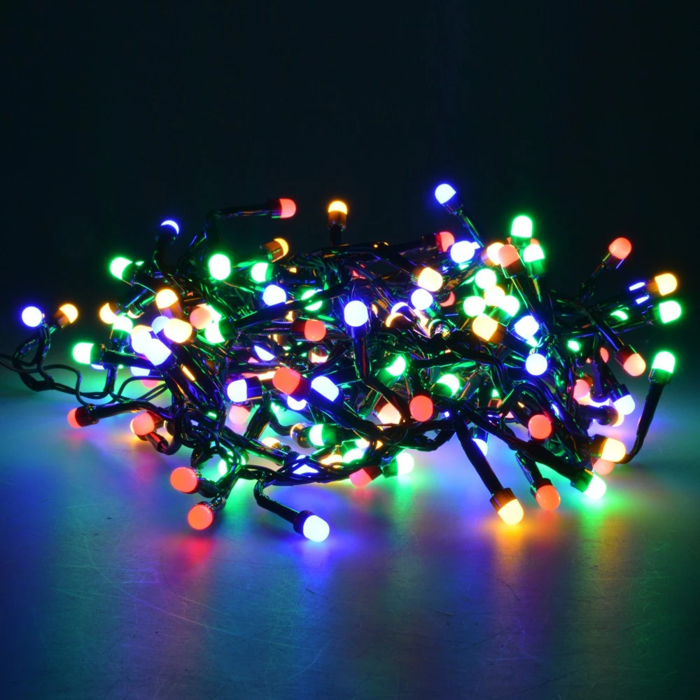 LED Lichterkette Weihnachtsbaum 1,2 M, 192 LEDs Bunt, 8 Funktionen 3 LED Lichterkette Weihnachtsbaum 1,2 M, 192 LEDs Bunt, 8 Funktionen