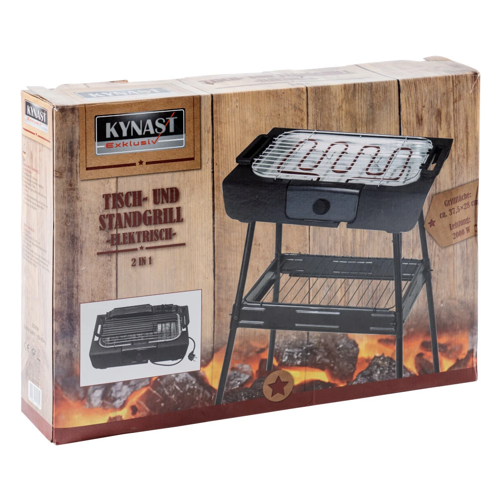 2in1 Grill, Tisch- Und Standgrill Elektrisch 2000 W Schwarz 10 2in1 Grill, Tisch- Und Standgrill Elektrisch 2000 W Schwarz – Bild 8